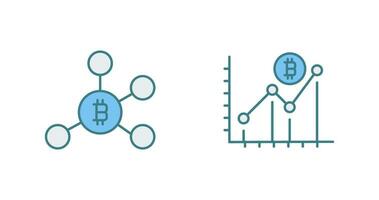 Network and Bars Icon vector