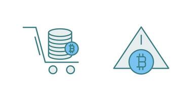 Trolley and Warning Icon vector