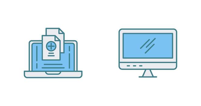 pantalla y añadir icono vector