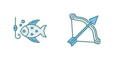 Bow and Fishing Icon vector