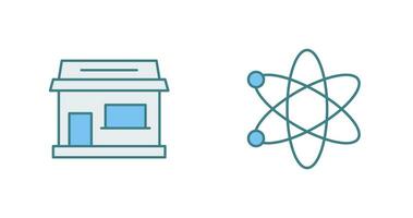 Shop and Atom Icon vector