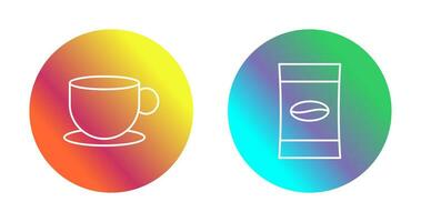 tea and coffee packet Icon vector