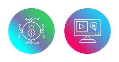 Data Security and Content Production Icon vector