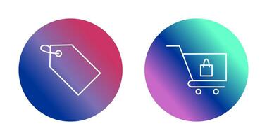 tag and cart  Icon vector