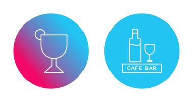 drinks cafe and sherry Icon vector