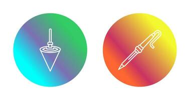 Plumb Bob and Soldering Icon vector