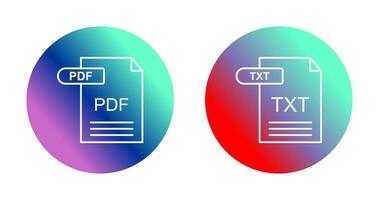 PDF and TXT Icon vector