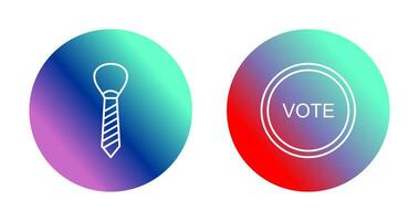 Corbata y votar enlace icono vector