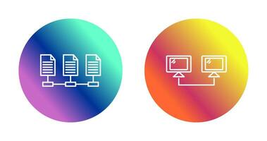 Connectesd Systems and Network Files Icon vector