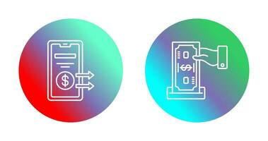 Deposit and Transfer Icon vector