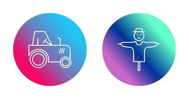 Tractor and Farming Icon vector