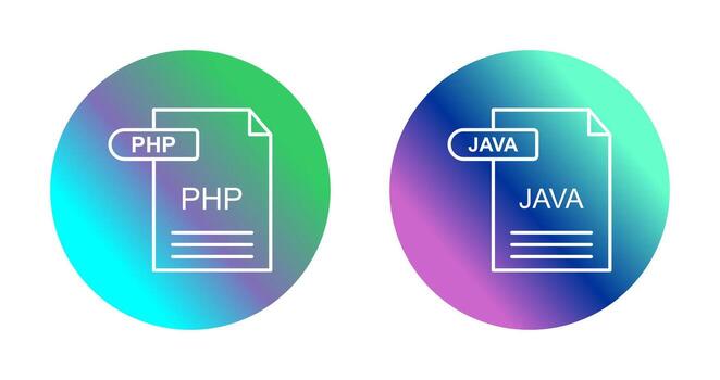 PHP and Java Icon vector
