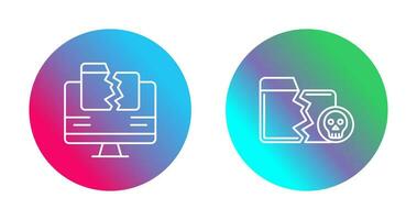 Data Loss and Infected Icon vector