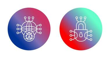Global Malware and Cyber defence Icon vector