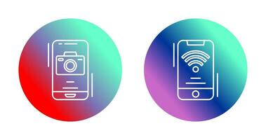 Camera and Wifi Signal Icon vector