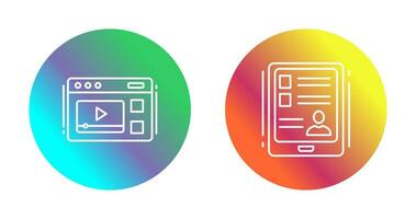 Video and Tablet Icon vector