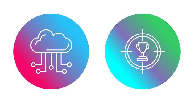 Cloud Computing and Target Icon vector