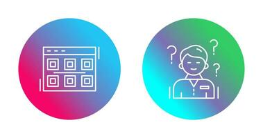 Layout and Confuse Icon vector