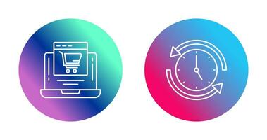 Add to Cart and Run time Icon vector