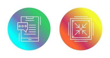 Chat and Minimize Icon vector
