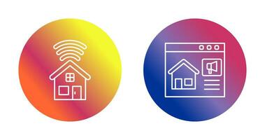 Smart house and Marketing Icon vector