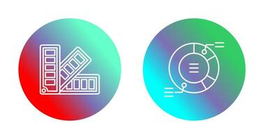 Pie Chart and Pantone Icon vector