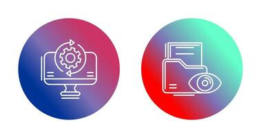 Synchronization and Data Visualization Icon vector