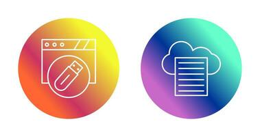 Sheet and Usb Flash Drive Icon vector