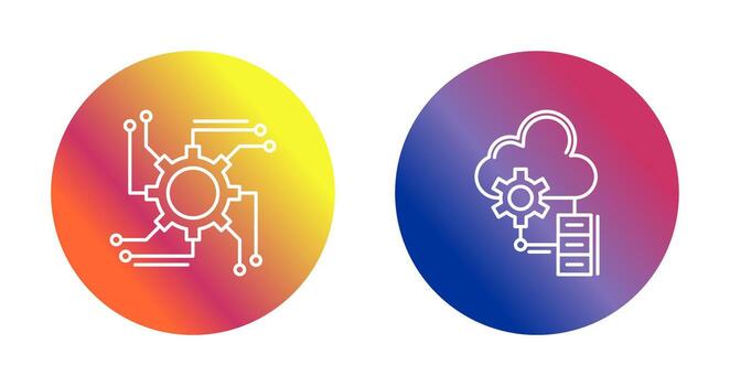 automatización y grande datos icono vector