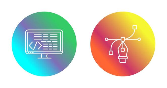 codificación y vector icono