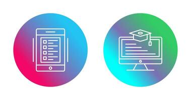 Online Test and Online Learning Icon vector