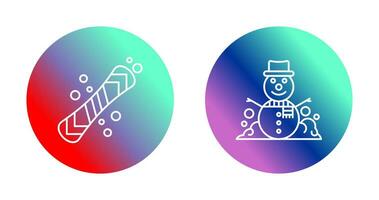 Snowboard and Snowman Icon vector