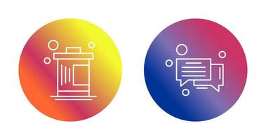 Delete and Message Bubble Icon vector