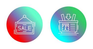 Shopping Basket and Super Sale Icon vector