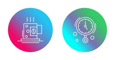 Coffee Cup and Wall Clock Icon vector