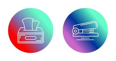 Tissue Box and Stapler Icon vector