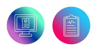 Online appointment and Clipboard Icon vector