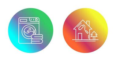 Washing Machine and Home Repair Icon vector