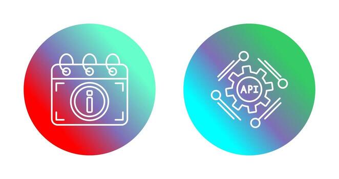 api and calendar Icon vector