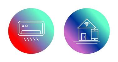 Air Conditioner and Home Automation Icon vector