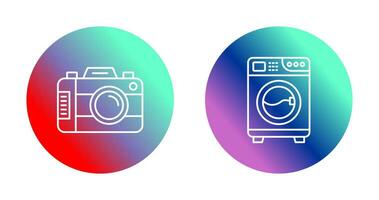 Digital Camera and Washing  Icon vector