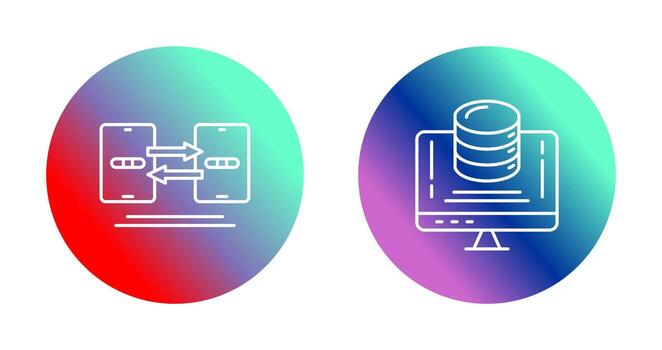 Data Synchronization and Data Storage Icon vector