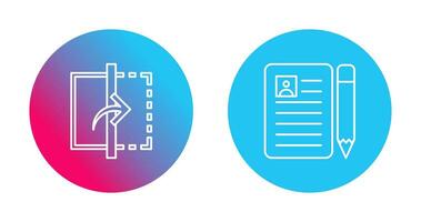 reflect and cv  Icon vector