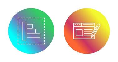 objeto alineación y web página icono vector