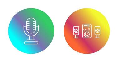 Microphone and Sound System Icon vector