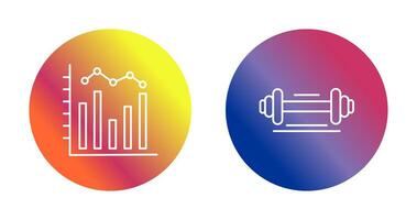 Histogram and Weight Icon vector