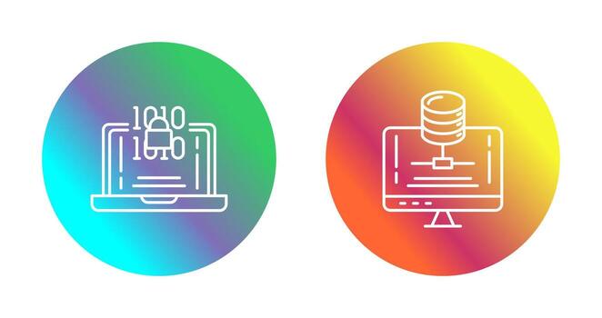 cifrado y servidor icono vector