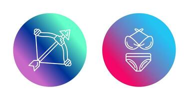 Crossbow and Bikini Icon vector