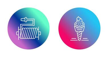 Water Hose and Ice Cream Icon vector