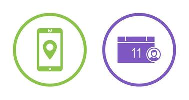 gps service and event management Icon vector